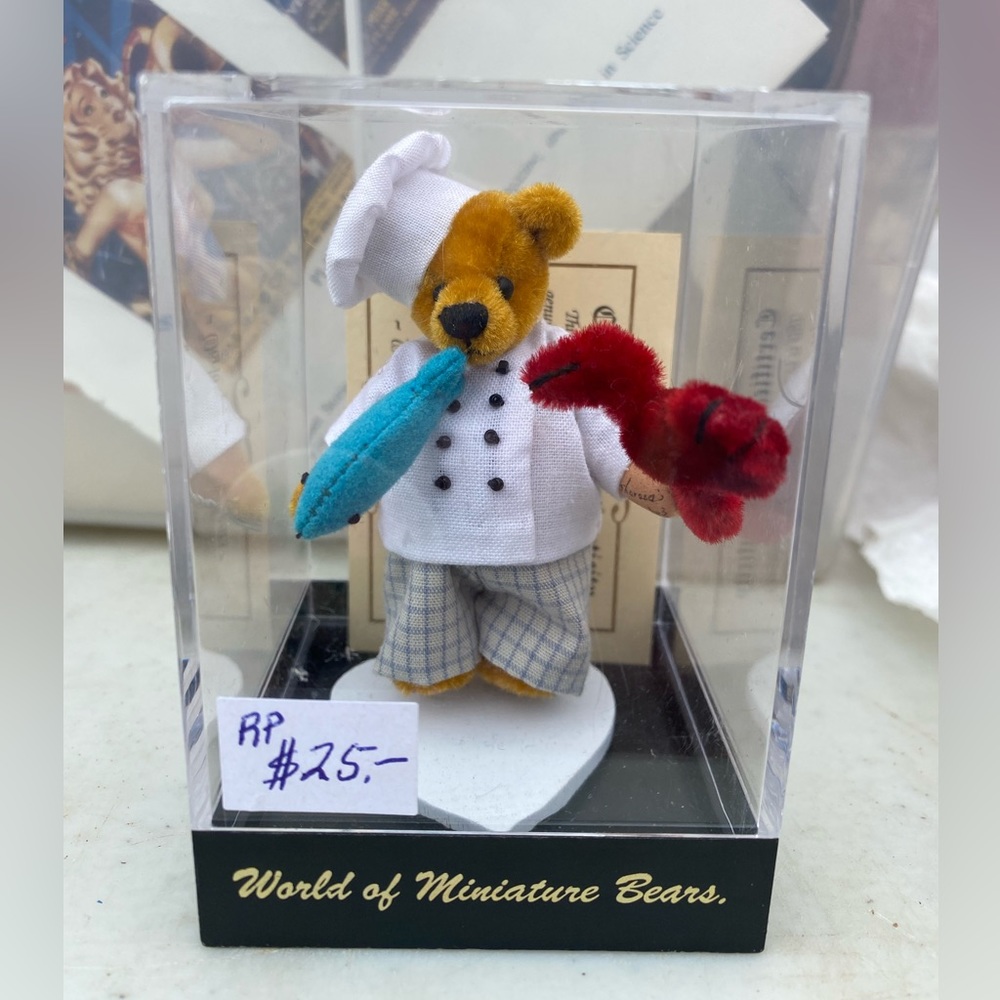 Artisan World of Miniature Bears BAM #1133 dollhouse minis Chef Collectible COA